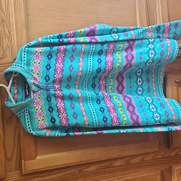 Land's End Girls Fleece Pullover L 14/16 - Picture 1 of 7